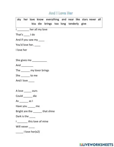 And I love her - Beatles