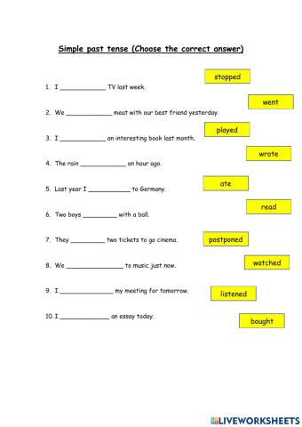 Simple past tense