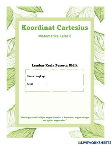 LKPD Koordinat Cartesius