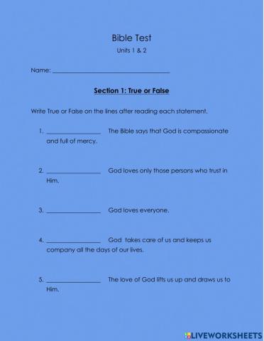 Bible Test