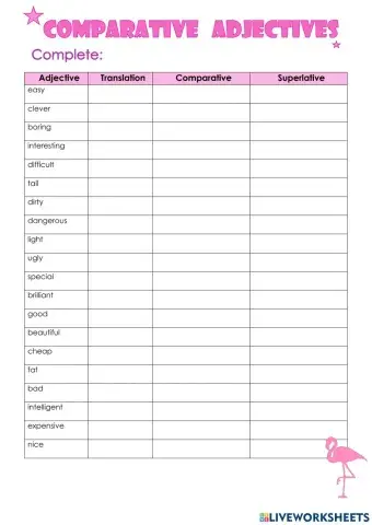 Comparative adjectives