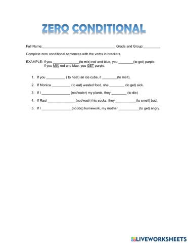 Zero conditional