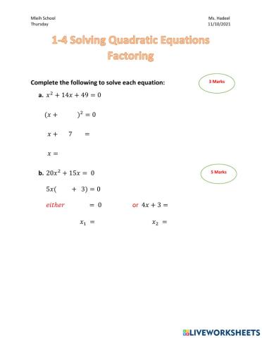 Factoring