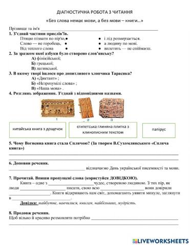 Підсумок з теми