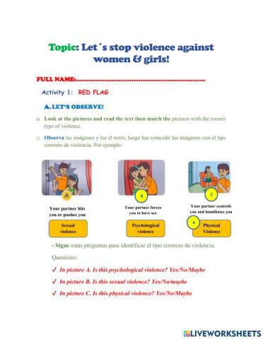 Let's stop violence against woman and girls