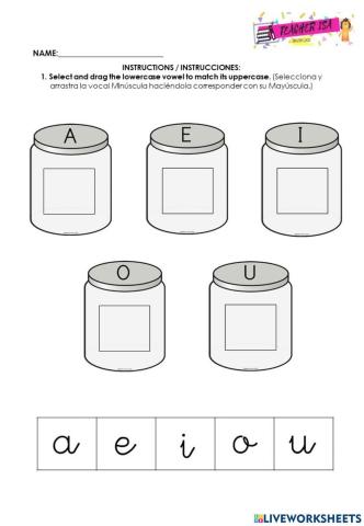 Uppercase and lowecase vowels