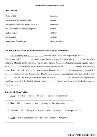 Nutzen der Fremdsprachen