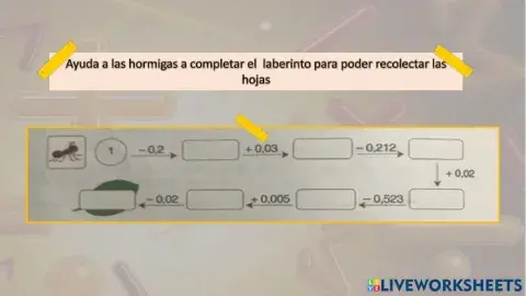 Suma y resta de decimales