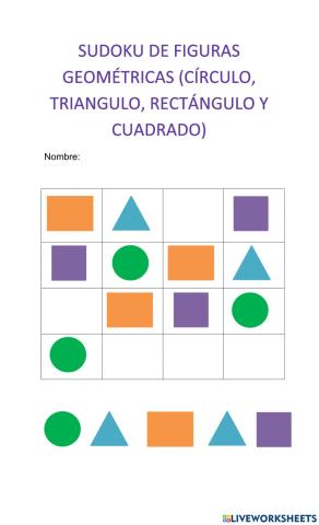Sudoku de figuras geométricas.