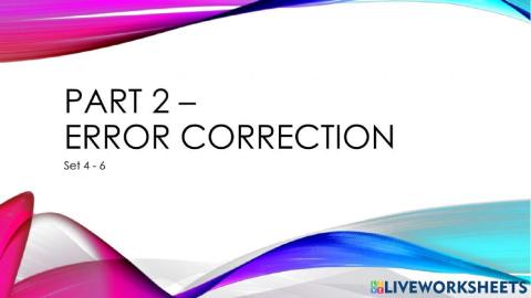 Gerak Gempur PdPR - Error Correction