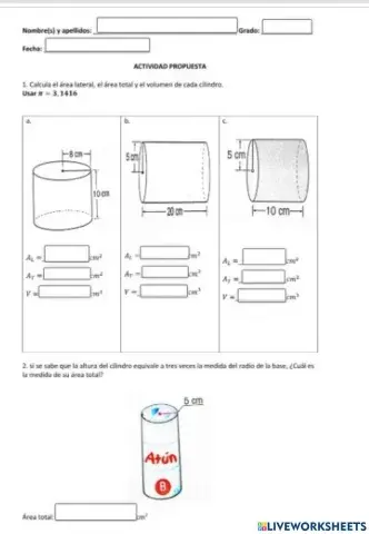 Evaluación de cilindros