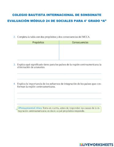 Evaluación Módulo 24 Sociales