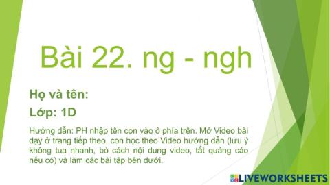 Bài 22: ng - ngh