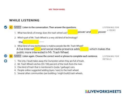 Listening- Mr Trash Wheel