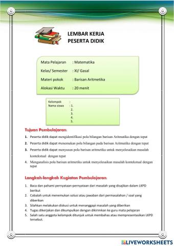 Barisan dan deret aritmatika