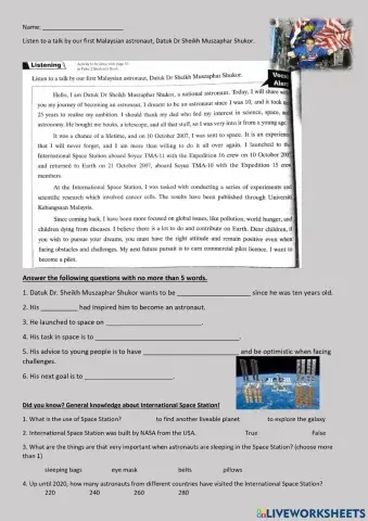 Malaysia First Astronaut