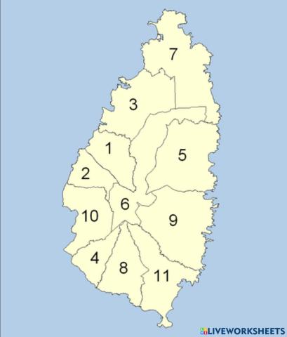 Districts in St. Lucia