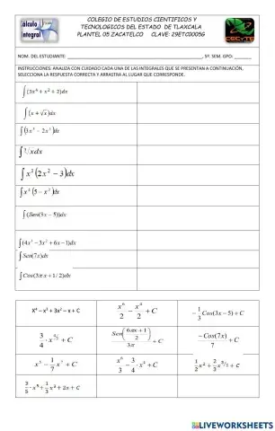 Integrales inmediatas de funciones algebraicas