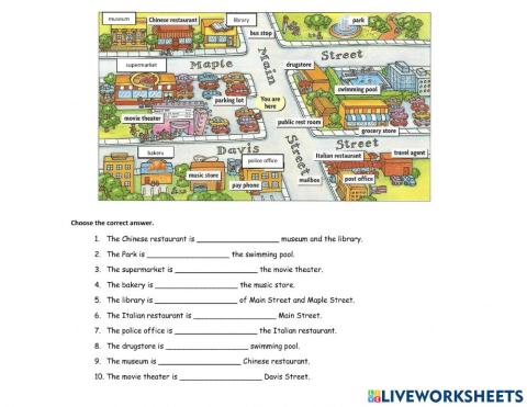 Prepositions and directions
