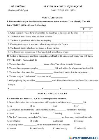 E8 - Term 1 - Test 3