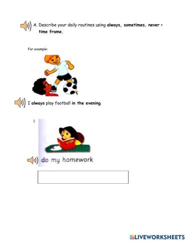 2.1.2 Find out about and describe basic everyday routines