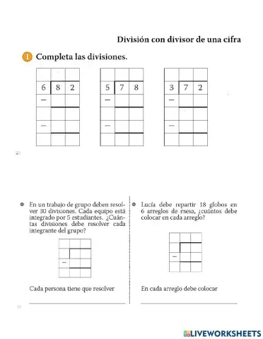 División exacta e inexacta