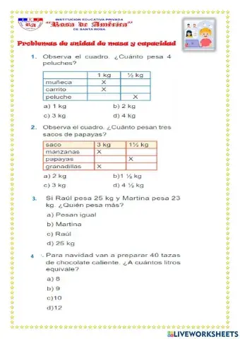 Problemas de Unidad de capacidad