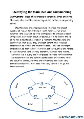 Identifying the Main Idea & Summarizing