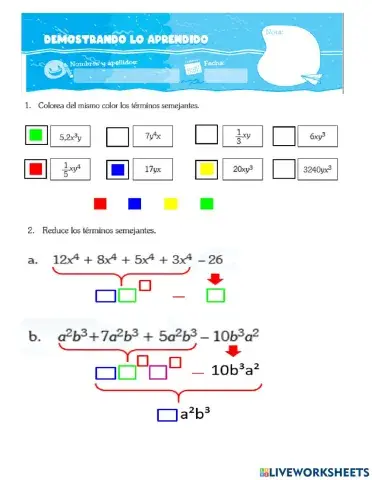 Práctica de álgebra