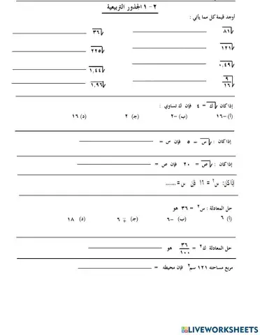 نشاط على الجذور