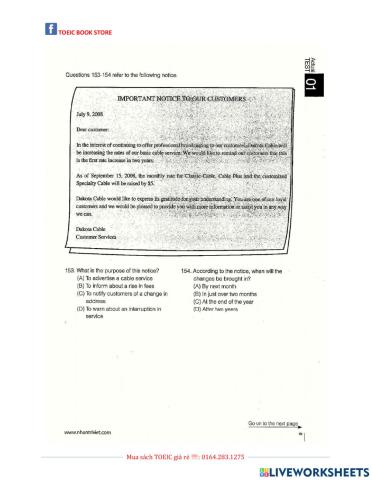 TOEIC 1 reading practice