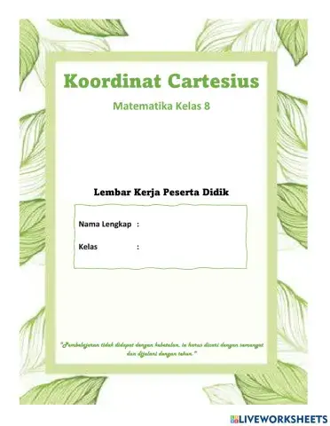 math 8 - LKPD Koordinat Cartesius