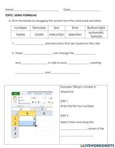 Using formula in MS Excel