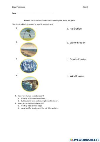Kinds of Erosion