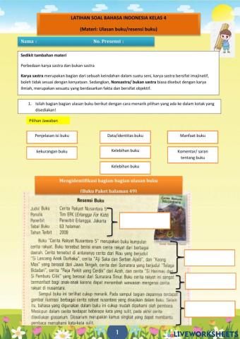 Latihan resennsi buku