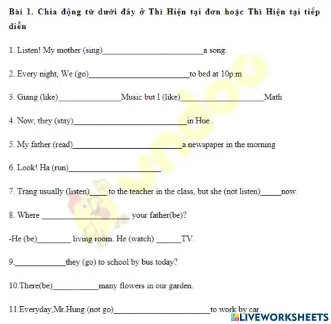 Present simple and present continous