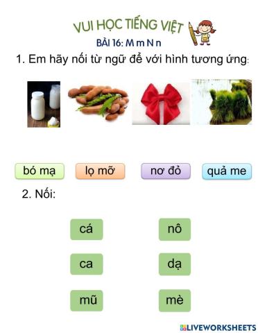 Tiếng Việt Bài 16