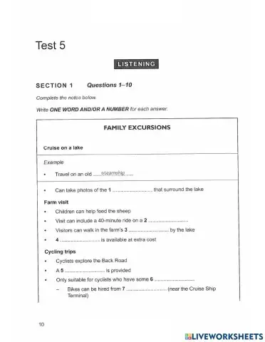 Listen - cam 12 - test 5 - section 1