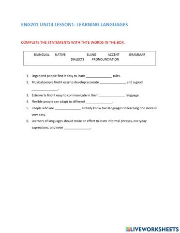 4.1 learning languages