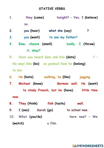 Stative verbs