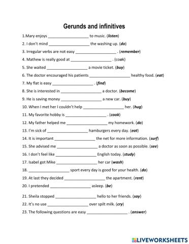 E10 gerund and infinitive