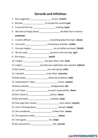 E10 gerimd amd infinitive 2