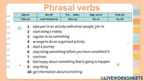 Phrasal verbs