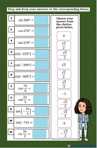 2Q W3 Topic 2 Activity 2 Finding exact values of circular functions