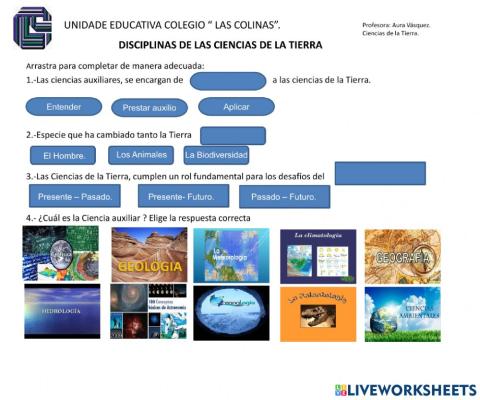 Disciplinas de las ciencias de la tierra