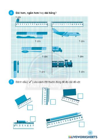 Phiếu bài tập toán trang 35 lớp 2