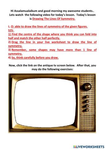 Lines of symmetry with video explanation