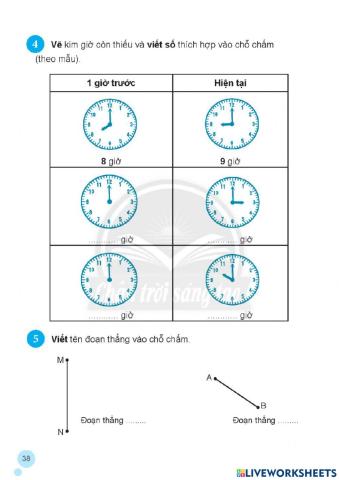 Phiếu bài tập toán trang38-39 lớp 2