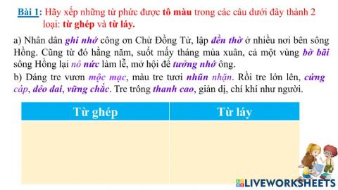 Luyện từ và câu