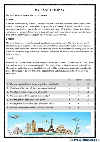 My Last Holiday KET Reader